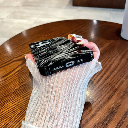 For iPhone 12 Pro Max Solid Color Wave Texture TPU Phone Case(Wine Red) by buy2fix