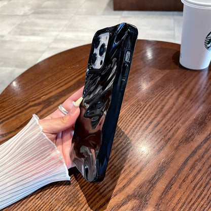 For iPhone 14 Pro Max Solid Color Wave Texture TPU Phone Case(Chocolate) - iPhone 14 Pro Max Cases by buy2fix | Online Shopping UK | buy2fix