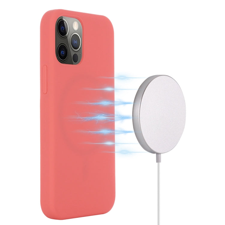 For iPhone 15 Pro Shockproof Silicone Magsafe Phone Case(Pink Orange) - iPhone 15 Pro Cases by buy2fix | Online Shopping UK | buy2fix