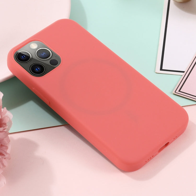For iPhone 15 Pro Shockproof Silicone Magsafe Phone Case(Pink Orange) - iPhone 15 Pro Cases by buy2fix | Online Shopping UK | buy2fix