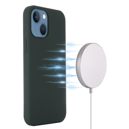 For iPhone 15 Shockproof Silicone Magsafe Phone Case(Dark Green) - iPhone 15 Cases by buy2fix | Online Shopping UK | buy2fix