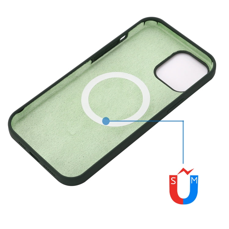 For iPhone 15 Shockproof Silicone Magsafe Phone Case(Dark Green) - iPhone 15 Cases by buy2fix | Online Shopping UK | buy2fix