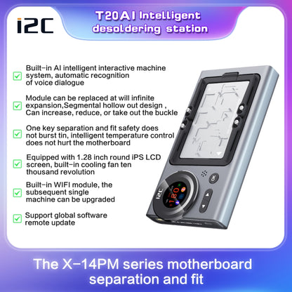 i2C T20 Intelligent Motherboard Middle Layered Heating Platform For iPhone X-14 Series, Plug:US - Repair Platform by i2C | Online Shopping UK | buy2fix