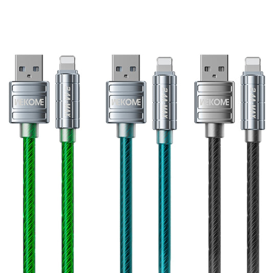 WK WDC-203i 2.4A USB to 8 Pin Data Cable, Length: 1m(Blue) - Normal Style Cable by WK | Online Shopping UK | buy2fix