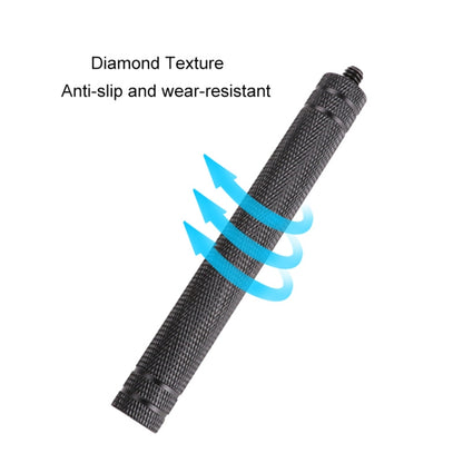 Diamond Texture Aluminum Alloy Extension Rod Tube(Black) by buy2fix