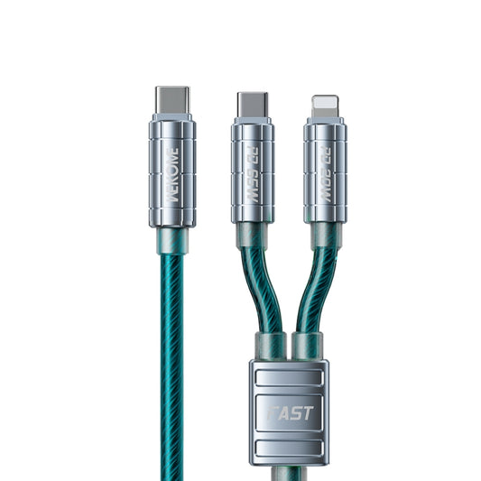 WK WDC-13 65W 2 in 1 Type-C to Type-C+8 Pin Super Fast Charge Data Cable, Length: 1.2m(Blue) - Multifunction Cable by WK | Online Shopping UK | buy2fix