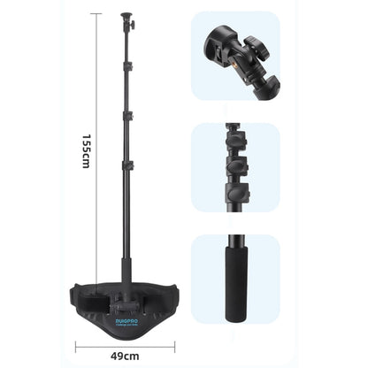 RUIGPRO Waist Belt Mount Strap With Phone Clamp & Selfie Stick by RUIGPRO