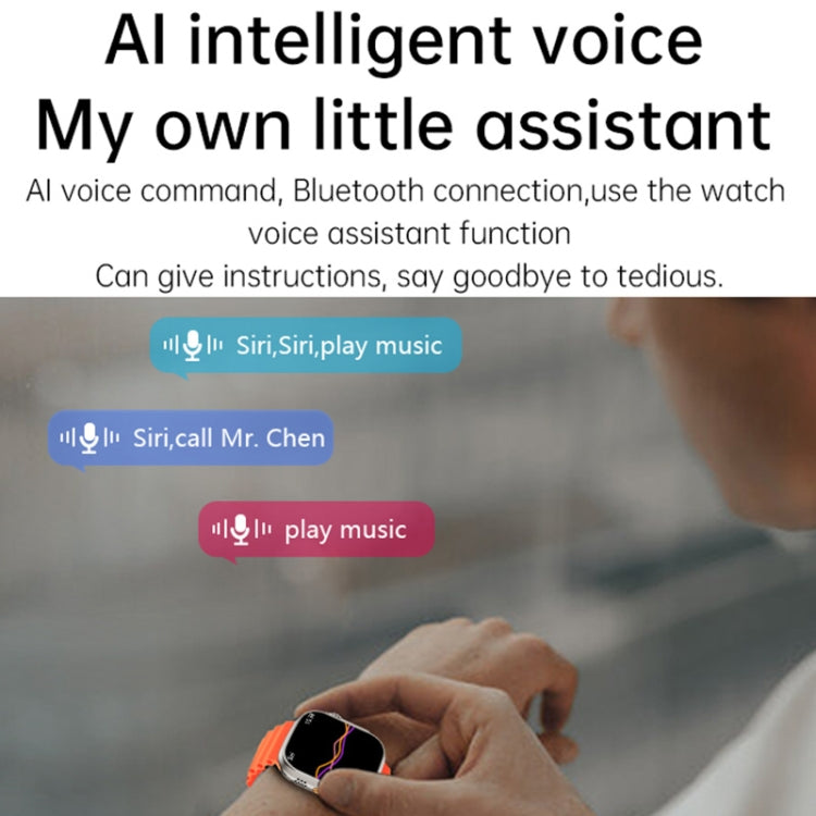 WS-E9 Ultra 2.2 inch IP67 Waterproof Silicone Band Smart Watch, Support Heart Rate / NFC(Black) by buy2fix