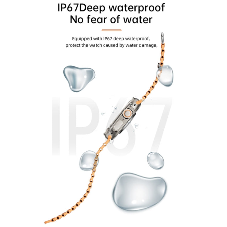 WS-E9 Ultra 2.2 inch IP67 Waterproof Silicone Band Smart Watch, Support Heart Rate / NFC(Black) by buy2fix