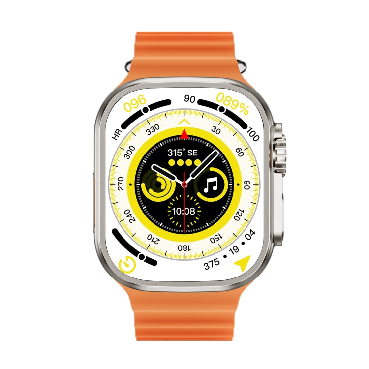 WS-E9 Ultra 2.2 inch IP67 Waterproof Metal Buckle Ocean Silicone Band Smart Watch, Support Heart Rate / NFC(Orange) by buy2fix