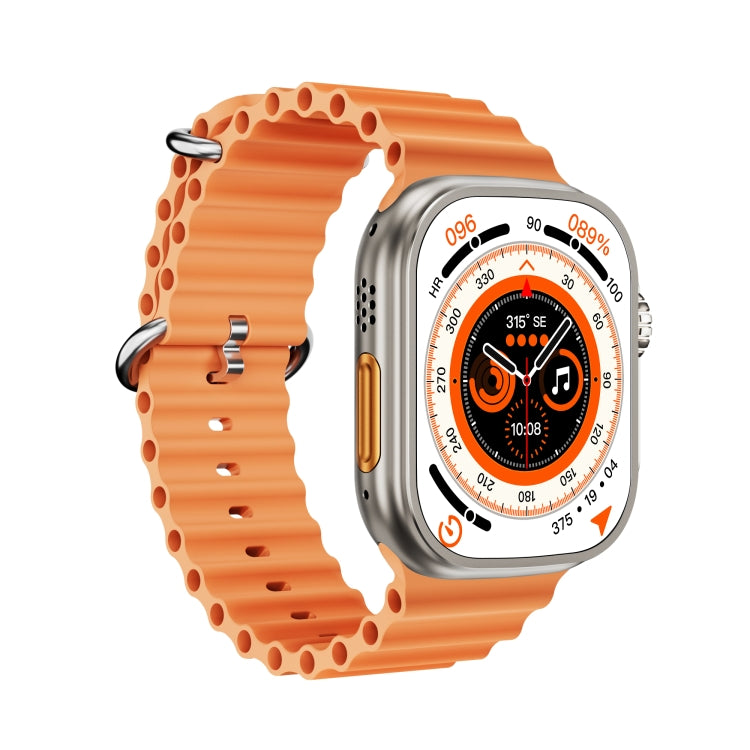 WS-E9 Ultra 2.2 inch IP67 Waterproof Metal Buckle Ocean Silicone Band Smart Watch, Support Heart Rate / NFC(Orange) by buy2fix