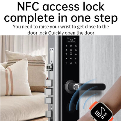 WS-E9 Ultra 2.2 inch IP67 Waterproof Metal Buckle Ocean Silicone Band Smart Watch, Support Heart Rate / NFC(Blue) by buy2fix