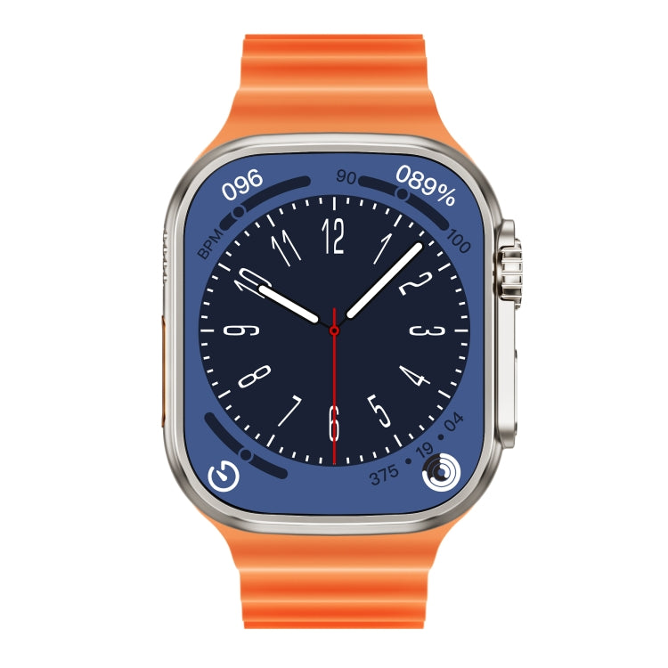 WS-E9 Ultra 2.2 inch IP67 Waterproof Ocean Silicone Band Smart Watch, Support Heart Rate / NFC(Orange) by buy2fix