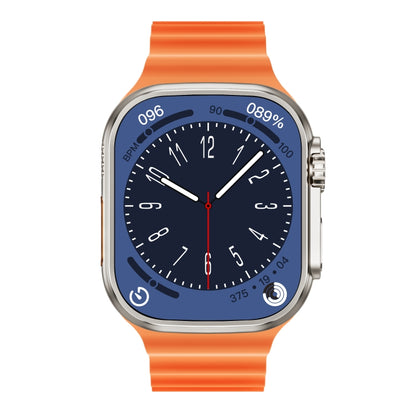 WS-E9 Ultra 2.2 inch IP67 Waterproof Ocean Silicone Band Smart Watch, Support Heart Rate / NFC(Orange) by buy2fix