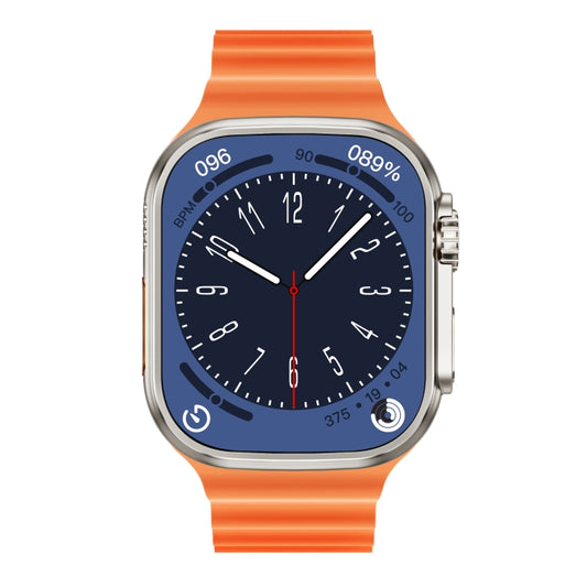 WS-E9 Ultra 2.2 inch IP67 Waterproof Ocean Silicone Band Smart Watch, Support Heart Rate / NFC(Orange) by buy2fix