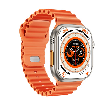 WS-E9 Ultra 2.2 inch IP67 Waterproof Ocean Silicone Band Smart Watch, Support Heart Rate / NFC(Orange) by buy2fix