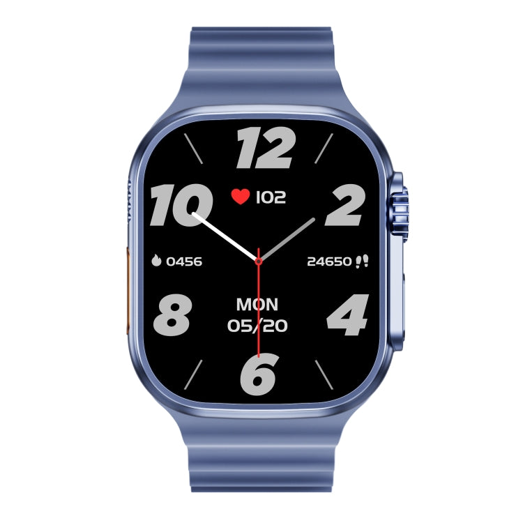 WS-E9 Ultra 2.2 inch IP67 Waterproof Ocean Silicone Band Smart Watch, Support Heart Rate / NFC(Blue) by buy2fix