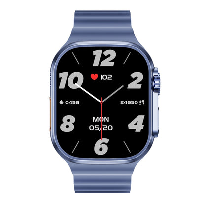 WS-E9 Ultra 2.2 inch IP67 Waterproof Ocean Silicone Band Smart Watch, Support Heart Rate / NFC(Blue) by buy2fix