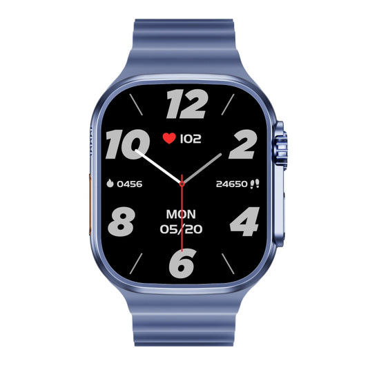 WS-E9 Ultra 2.2 inch IP67 Waterproof Ocean Silicone Band Smart Watch, Support Heart Rate / NFC(Blue) by buy2fix