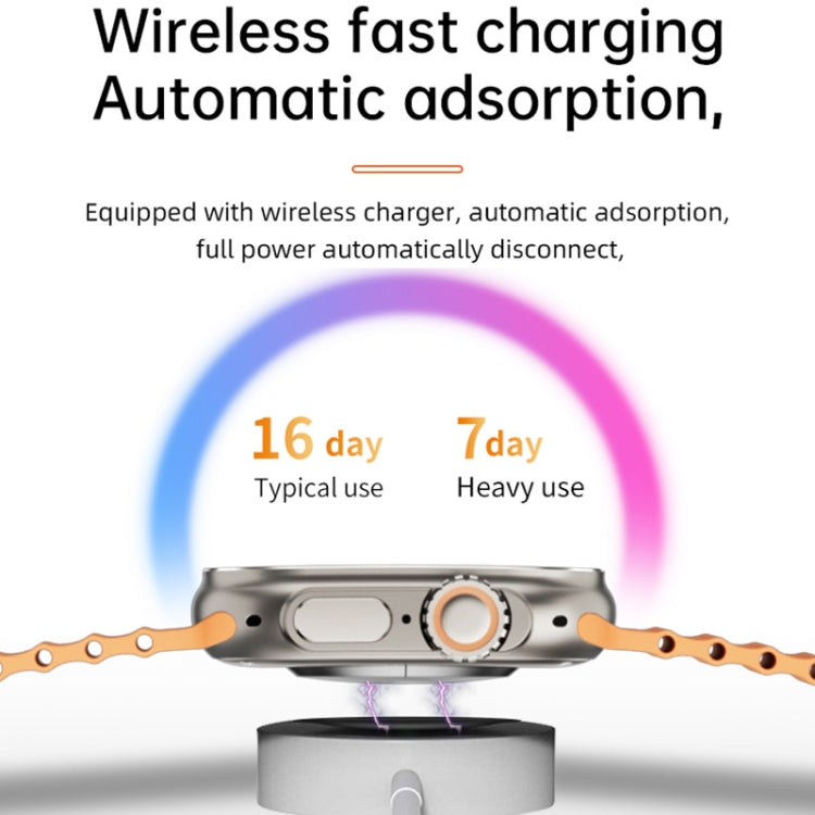 WS-E9 Ultra 2.2 inch IP67 Waterproof Ocean Silicone Band Smart Watch, Support Heart Rate / NFC(Orange) by buy2fix