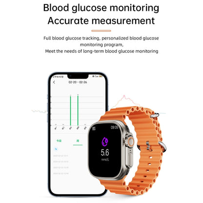 WS-E9 Ultra 2.2 inch IP67 Waterproof Ocean Silicone Band Smart Watch, Support Heart Rate / NFC(Orange) by buy2fix