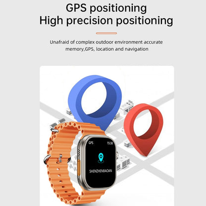 WS-E9 Ultra 2.2 inch IP67 Waterproof Ocean Silicone Band Smart Watch, Support Heart Rate / NFC(Orange) by buy2fix