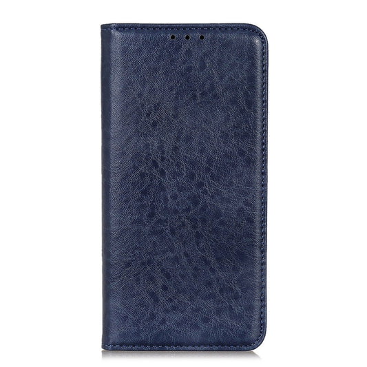 For iPhone 15 Pro Magnetic Crazy Horse Texture Horizontal Flip Leather Phone Case(Blue) - iPhone 15 Pro Cases by buy2fix | Online Shopping UK | buy2fix