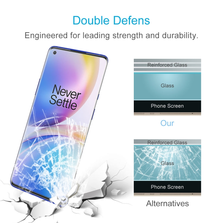For OnePlus 8 Pro Half-screen Transparent Tempered Glass Film - OnePlus Tempered Glass by DIYLooks | Online Shopping UK | buy2fix