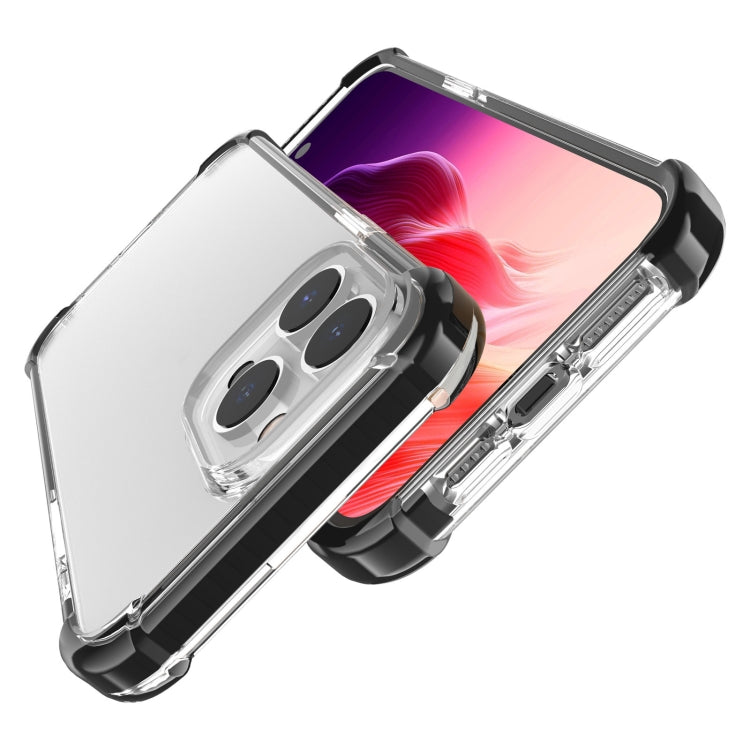 For iPhone 15 Pro Max Four-corner Shockproof TPU Hybrid Acrylic Phone Case(Black + Transparent) - iPhone 15 Pro Max Cases by buy2fix | Online Shopping UK | buy2fix