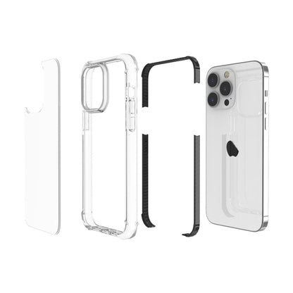 For iPhone 15 Pro Max Four-corner Shockproof TPU Hybrid Acrylic Phone Case(Black + Transparent) - iPhone 15 Pro Max Cases by buy2fix | Online Shopping UK | buy2fix