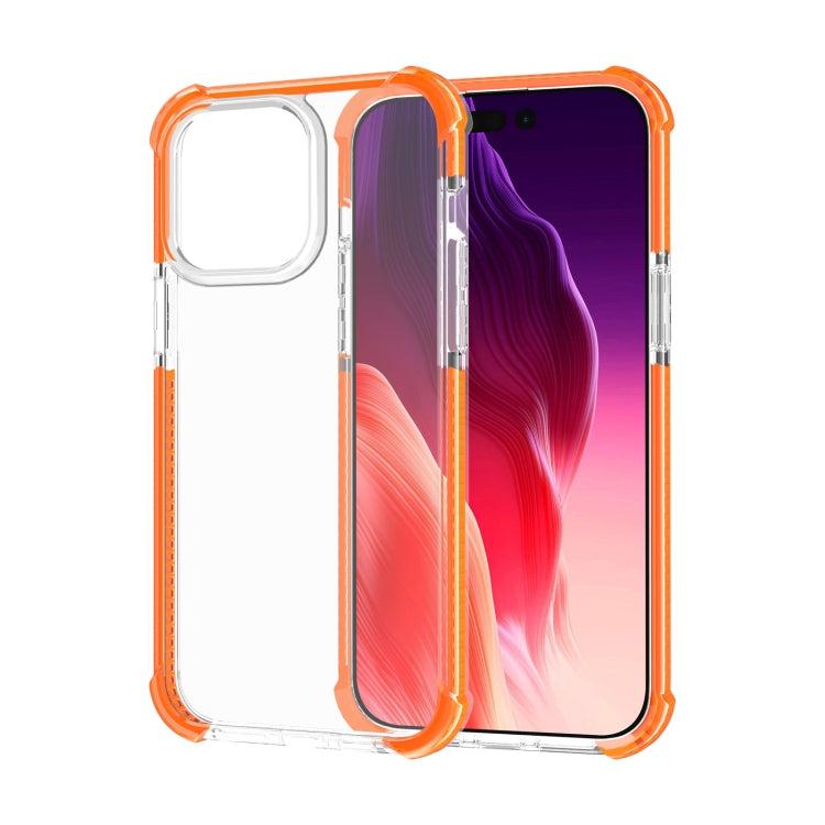 For iPhone 15 Pro Four-corner Shockproof TPU Hybrid Acrylic Phone Case(Orange) - iPhone 15 Pro Cases by buy2fix | Online Shopping UK | buy2fix
