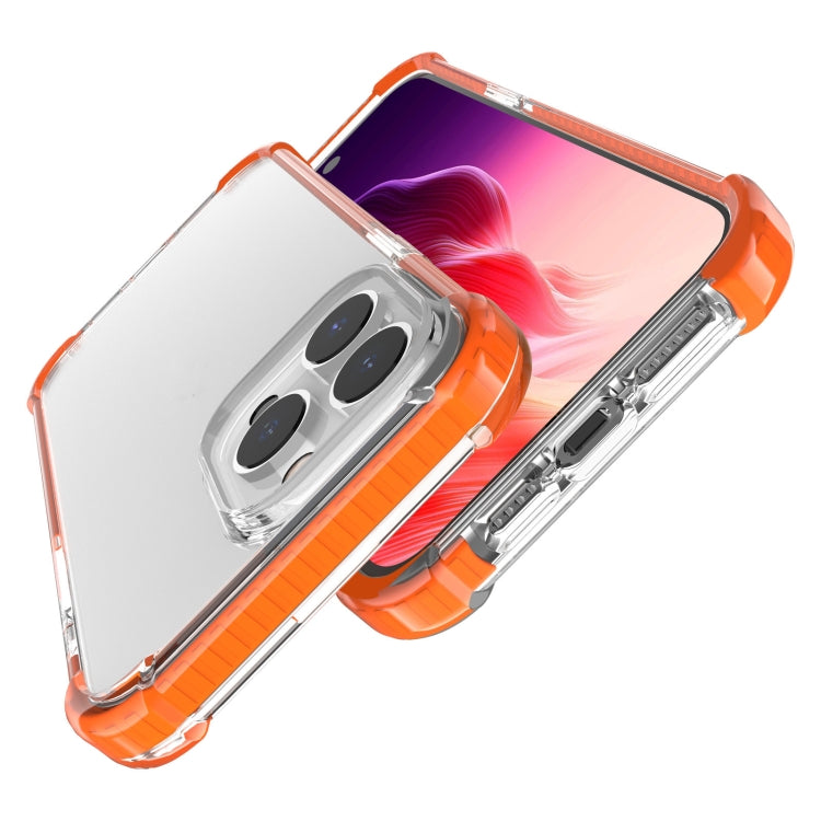 For iPhone 15 Pro Four-corner Shockproof TPU Hybrid Acrylic Phone Case(Orange) - iPhone 15 Pro Cases by buy2fix | Online Shopping UK | buy2fix