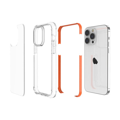 For iPhone 15 Pro Four-corner Shockproof TPU Hybrid Acrylic Phone Case(Orange) - iPhone 15 Pro Cases by buy2fix | Online Shopping UK | buy2fix