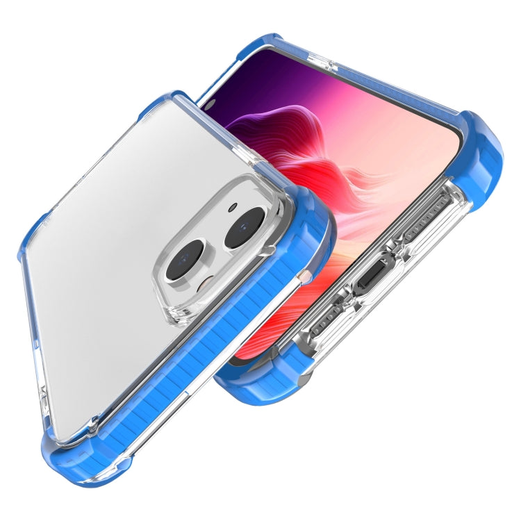 For iPhone 15 Plus Four-corner Shockproof TPU Hybrid Acrylic Phone Case(Blue) - iPhone 15 Plus Cases by buy2fix | Online Shopping UK | buy2fix