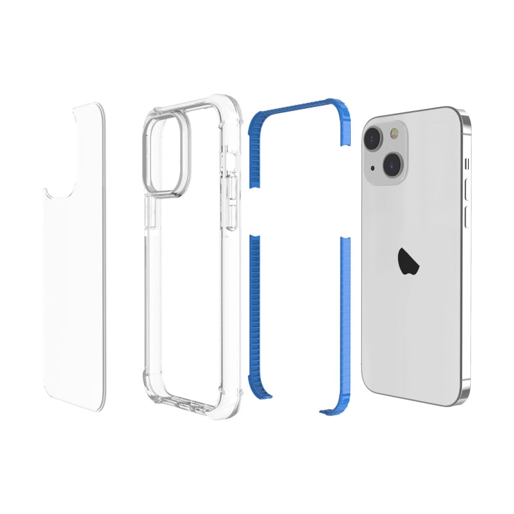 For iPhone 15 Plus Four-corner Shockproof TPU Hybrid Acrylic Phone Case(Blue) - iPhone 15 Plus Cases by buy2fix | Online Shopping UK | buy2fix