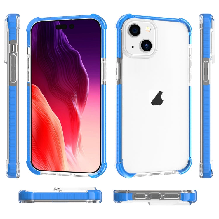 For iPhone 15 Plus Four-corner Shockproof TPU Hybrid Acrylic Phone Case(Blue) - iPhone 15 Plus Cases by buy2fix | Online Shopping UK | buy2fix