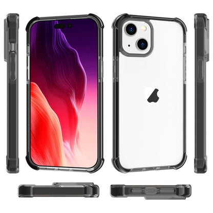 For iPhone 15 Plus Four-corner Shockproof TPU Hybrid Acrylic Phone Case(Black) - iPhone 15 Plus Cases by buy2fix | Online Shopping UK | buy2fix