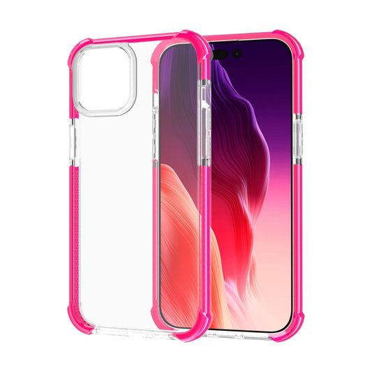 For iPhone 15 Four-corner Shockproof TPU Hybrid Acrylic Phone Case(Pink) - iPhone 15 Cases by buy2fix | Online Shopping UK | buy2fix