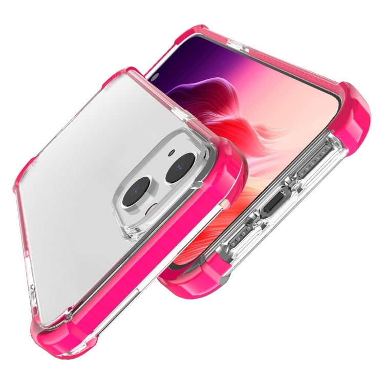 For iPhone 15 Four-corner Shockproof TPU Hybrid Acrylic Phone Case(Pink) - iPhone 15 Cases by buy2fix | Online Shopping UK | buy2fix