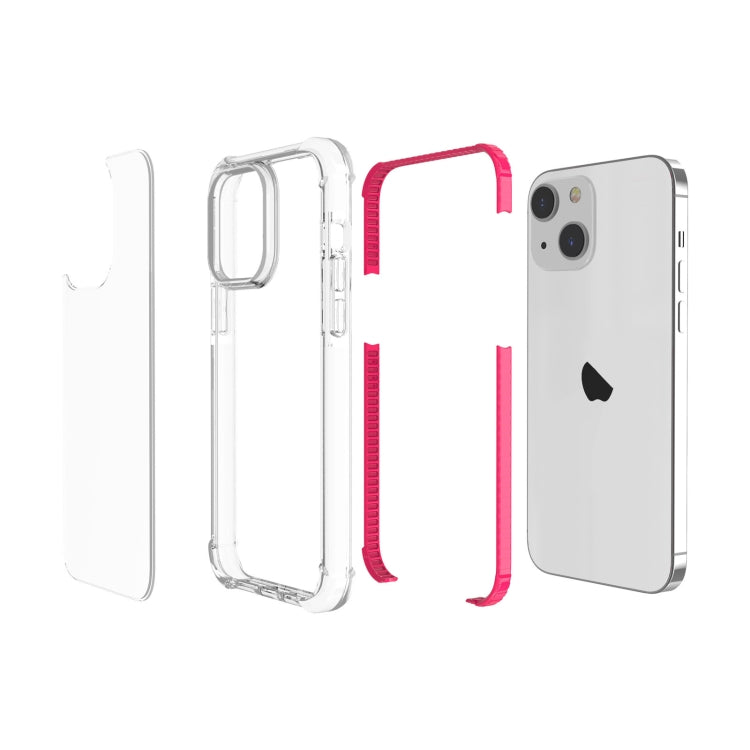 For iPhone 15 Four-corner Shockproof TPU Hybrid Acrylic Phone Case(Pink) - iPhone 15 Cases by buy2fix | Online Shopping UK | buy2fix