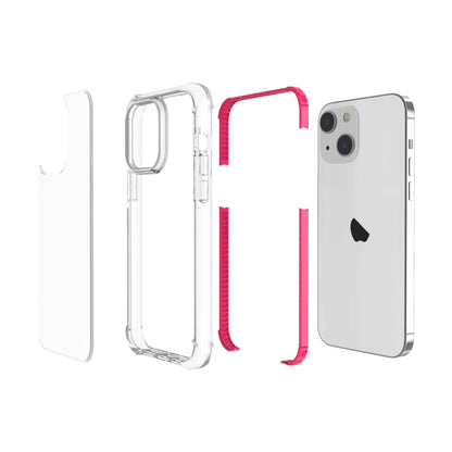 For iPhone 15 Four-corner Shockproof TPU Hybrid Acrylic Phone Case(Pink) - iPhone 15 Cases by buy2fix | Online Shopping UK | buy2fix