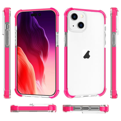 For iPhone 15 Four-corner Shockproof TPU Hybrid Acrylic Phone Case(Pink) - iPhone 15 Cases by buy2fix | Online Shopping UK | buy2fix