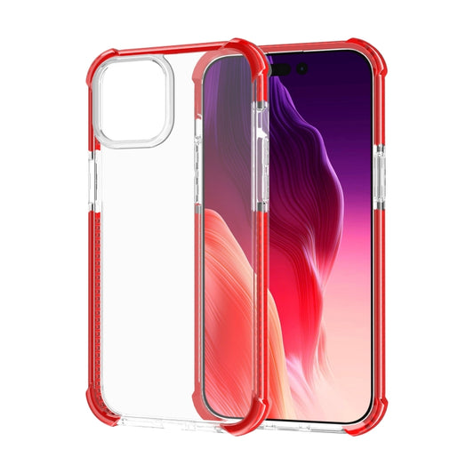 For iPhone 15 Four-corner Shockproof TPU Hybrid Acrylic Phone Case(Red) - iPhone 15 Cases by buy2fix | Online Shopping UK | buy2fix