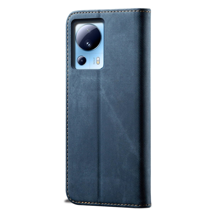 For Xiaomi 13 Lite / Civi 2 Denim Texture Flip Leather Phone Case(Blue) - Xiaomi Cases by buy2fix | Online Shopping UK | buy2fix