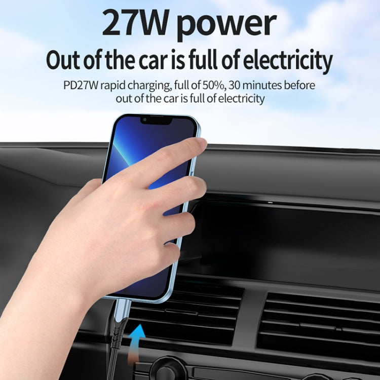 Type-C to 8 Pin Elbow Spring Charging Data Cable, Length: 1.5m(Black) by buy2fix