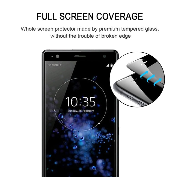 For Sony Xperia XZ2 25pcs 3D Curved Edge Full Screen Tempered Glass Film by buy2fix
