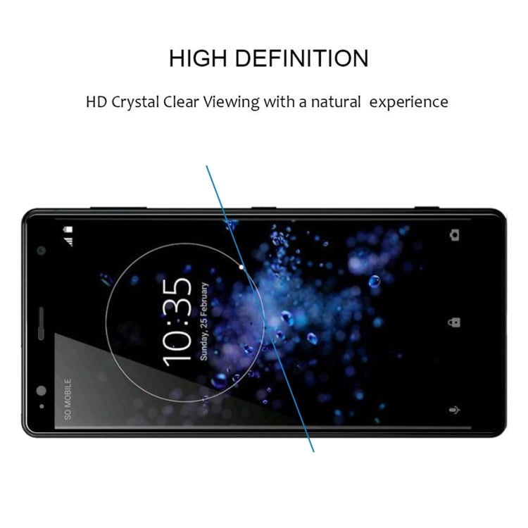 For Sony Xperia XZ2 25pcs 3D Curved Edge Full Screen Tempered Glass Film by buy2fix