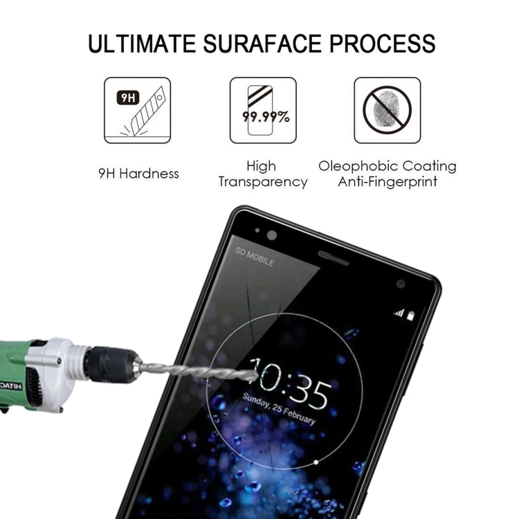 For Sony Xperia XZ2 25pcs 3D Curved Edge Full Screen Tempered Glass Film by buy2fix