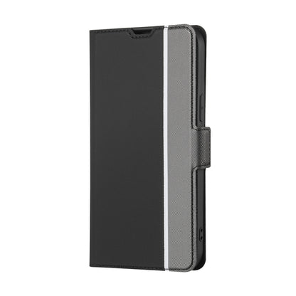 For Infinix Smart 7 HD Twill Texture Side Button Leather Phone Case(Black) - Infinix Cases by buy2fix | Online Shopping UK | buy2fix