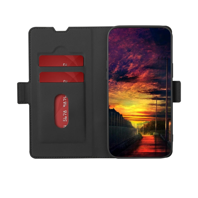For Infinix Smart 7 HD Twill Texture Side Button Leather Phone Case(Black) - Infinix Cases by buy2fix | Online Shopping UK | buy2fix